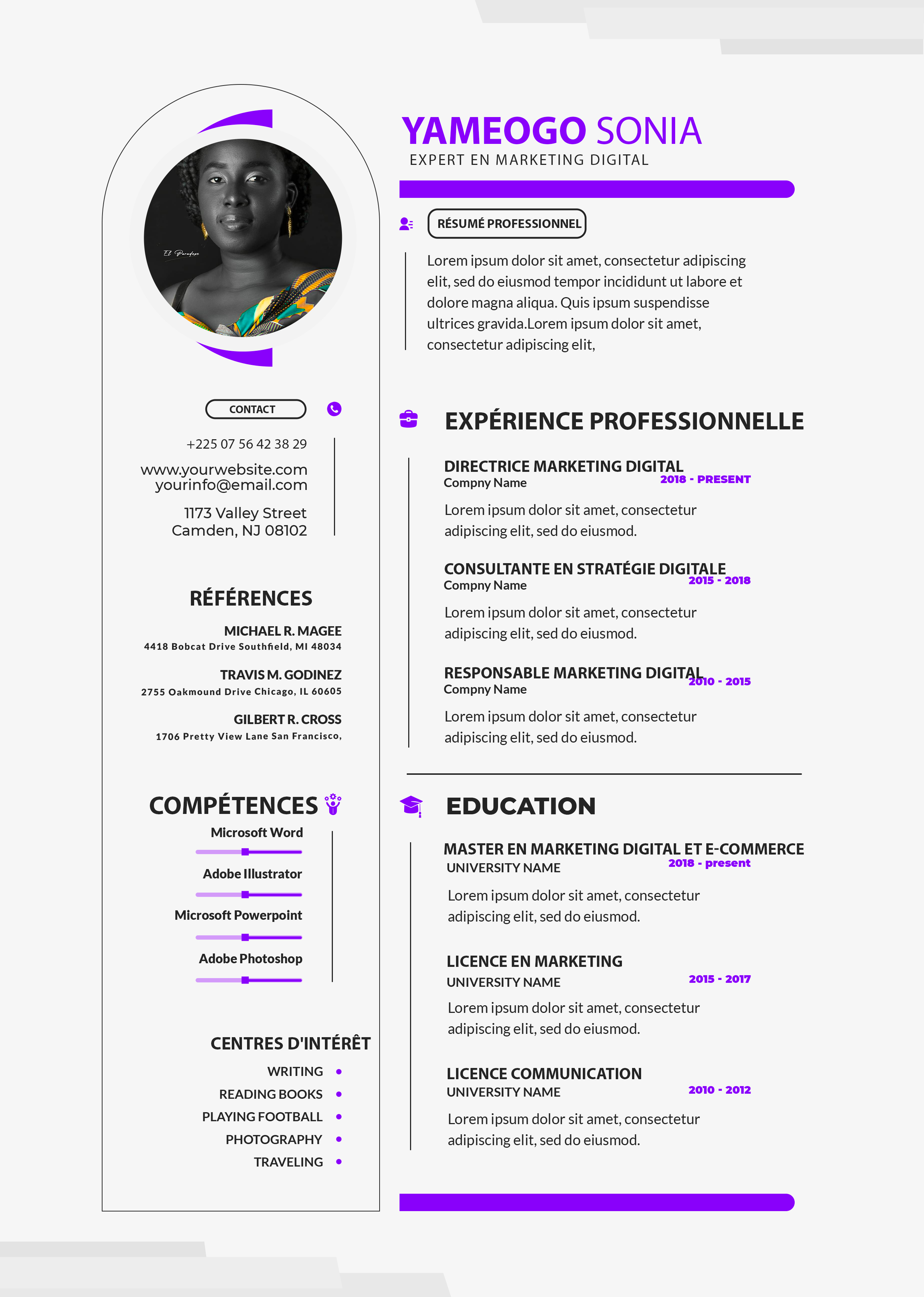 CV modèle Professionnel